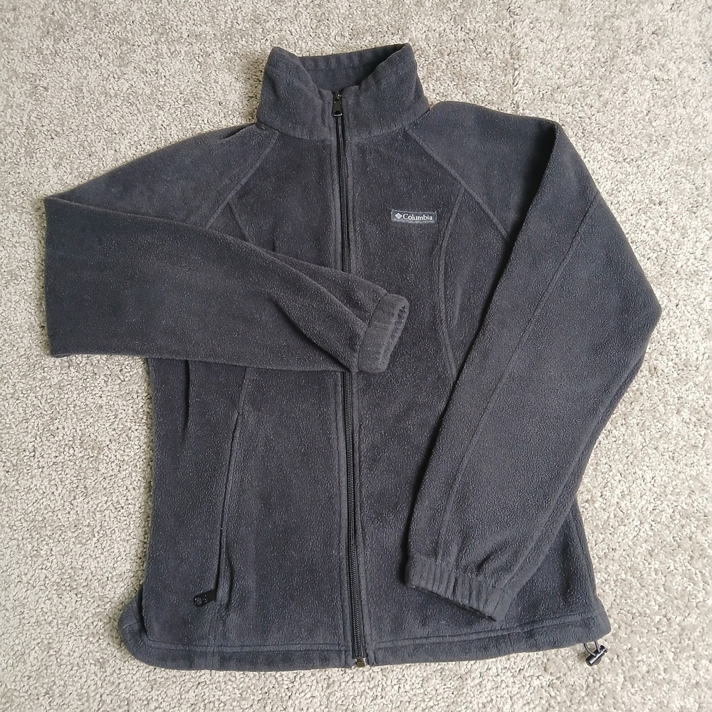 Columbia Benton Springs Full Zip Fleece Jacket Charcoal Grey WL6439 Womens Small